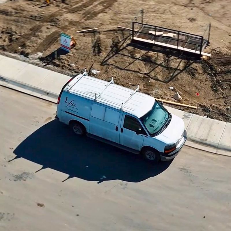 Lynx Van Overhead Shot